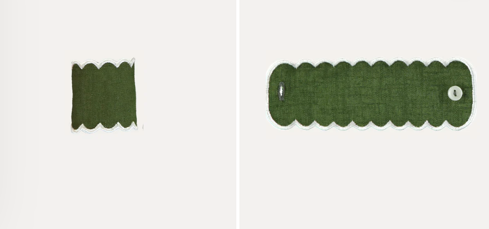 Embroided napkin ring