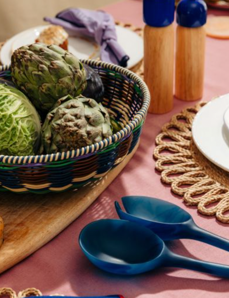 Colorful salad servers