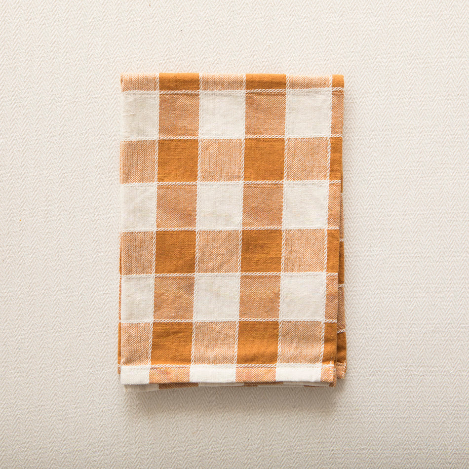 Ginger woven cotton kitchen towel