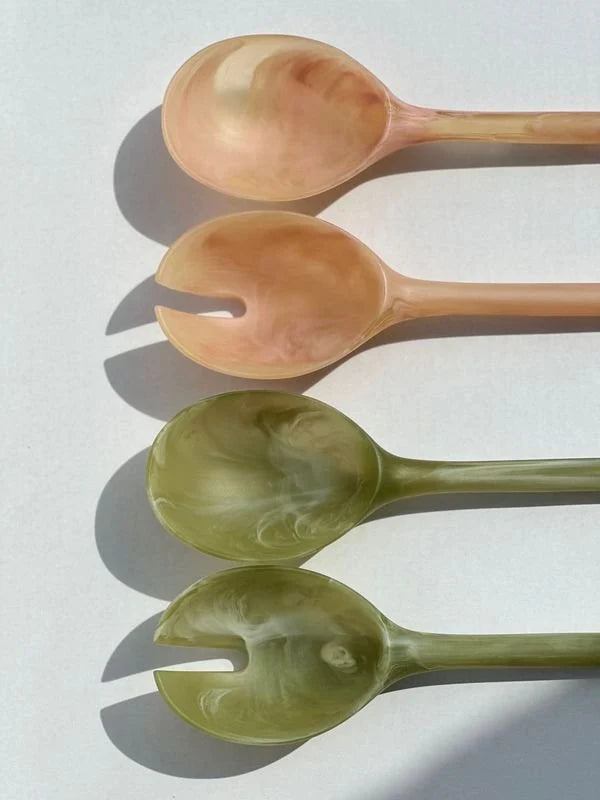 Colorful salad servers